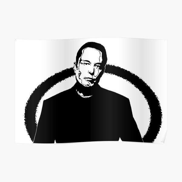 &quot;Elon Musk Sticker&quot; Poster by thomasburgess | Redbubble