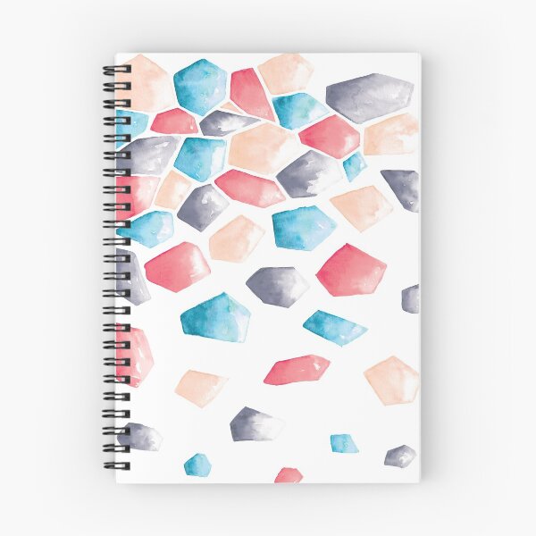 Item preview, Watercolour Crystals | Blue, Grey and Peach designed and sold by RebeccaFlaherty.