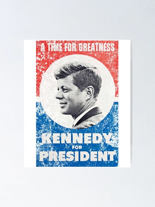 Affiche Kennedy For President - Poster Vintage 50x70cm - Décoration Murale