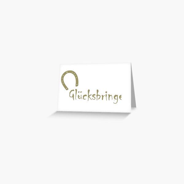 Glücksbringer Hufeisen Grußkarte