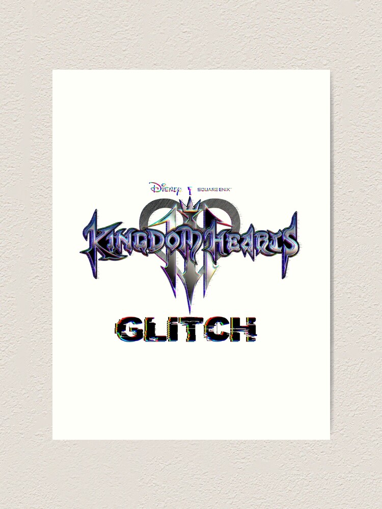 "Kingdom Hearts Logo Glitch Effect" Art Print by eugen900000 Redbubble