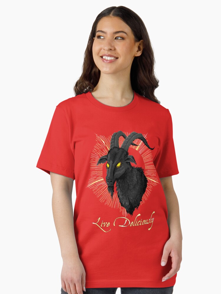 Thumbnail 2 of 7, Essential T-Shirt, Black Phillip - Live Deliciously (The Witch) designed and sold by forge22.