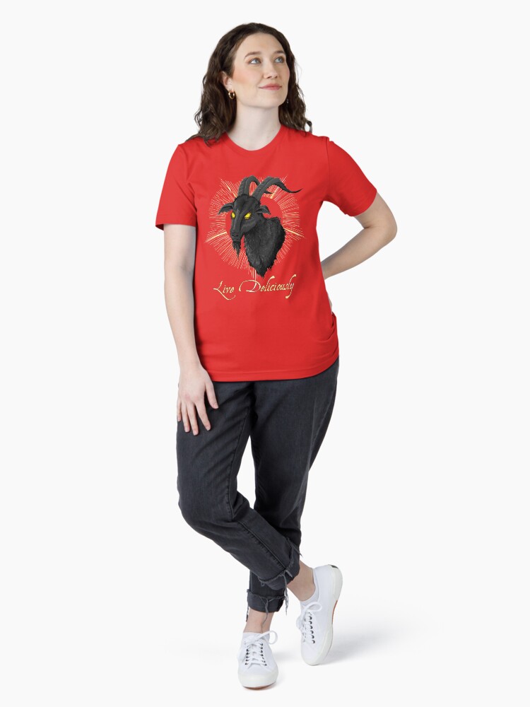 Thumbnail 4 of 7, Essential T-Shirt, Black Phillip - Live Deliciously (The Witch) designed and sold by forge22.