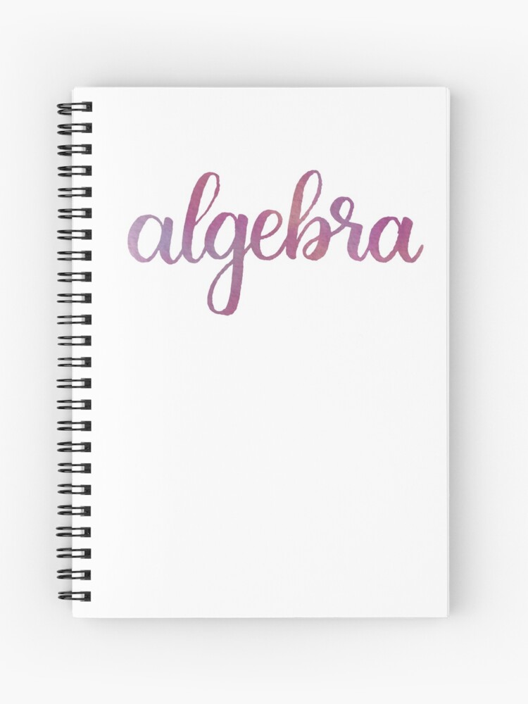 Cuaderno de espiral «Algebra Acuarela Caligrafía Etiqueta» de the-bangs |  Redbubble