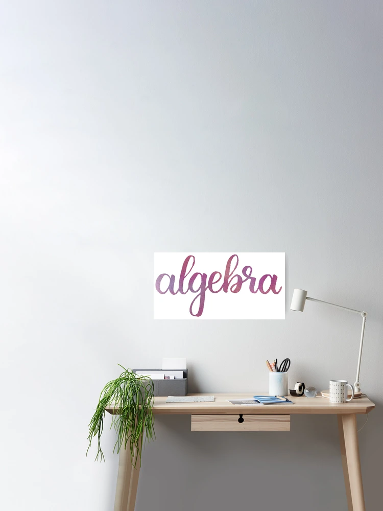 Algebra Watercolor Calligraphy the-bangs by Sale | for Redbubble Label\