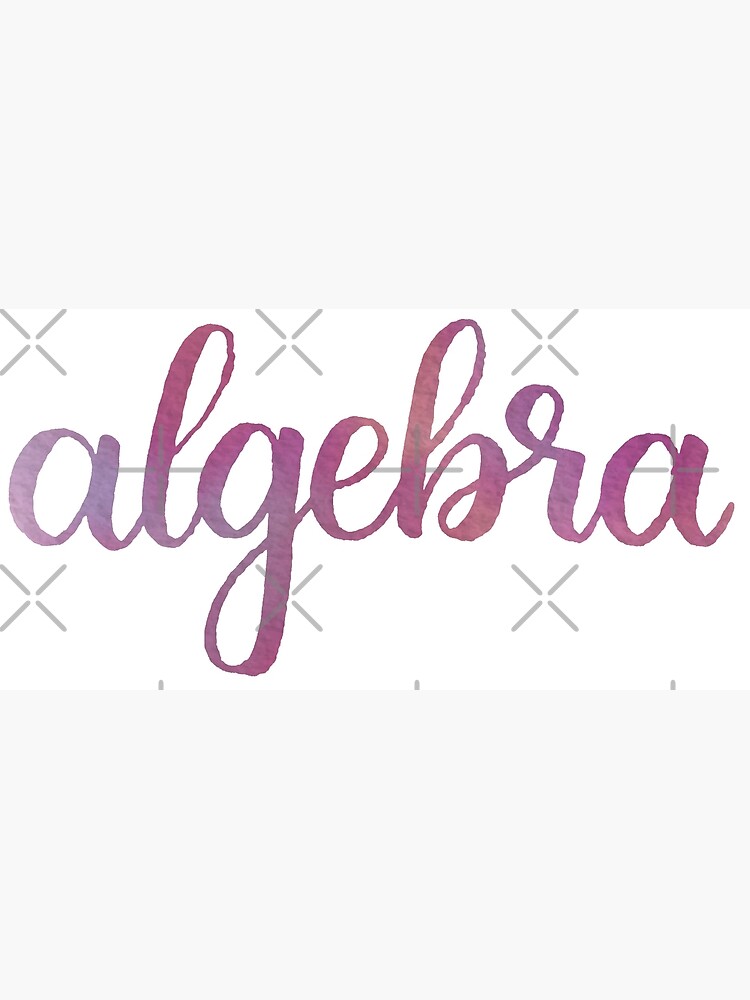 Algebra Watercolor Calligraphy Label\