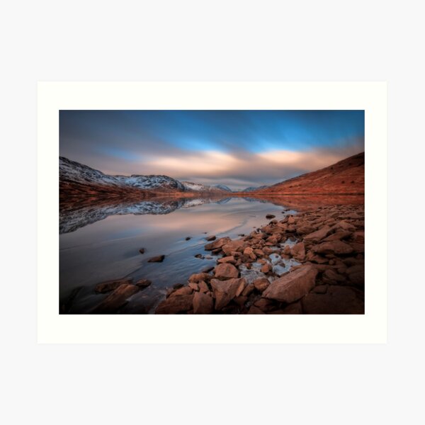 Loch Arklet, glacial long exposure.. Art Print