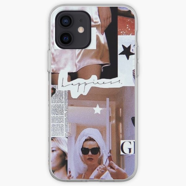 collage de felicidad retro rosa Funda blanda para iPhone