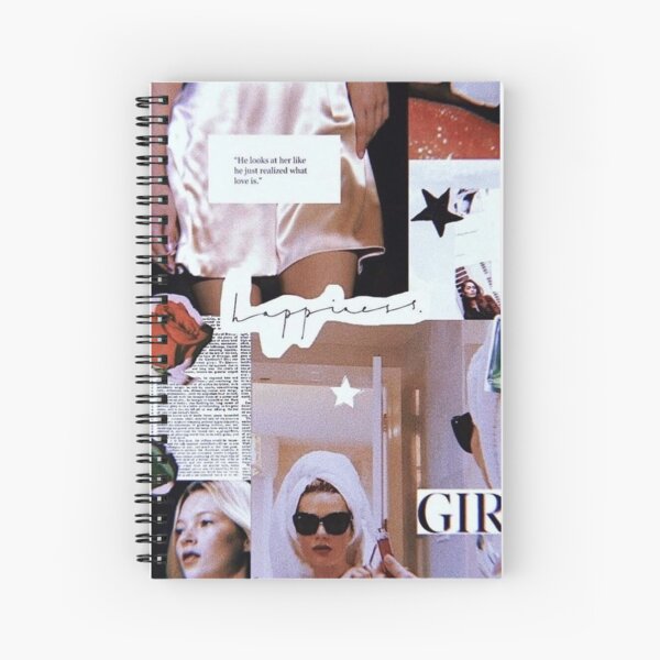 pink retro happiness collage Spiral Notebook