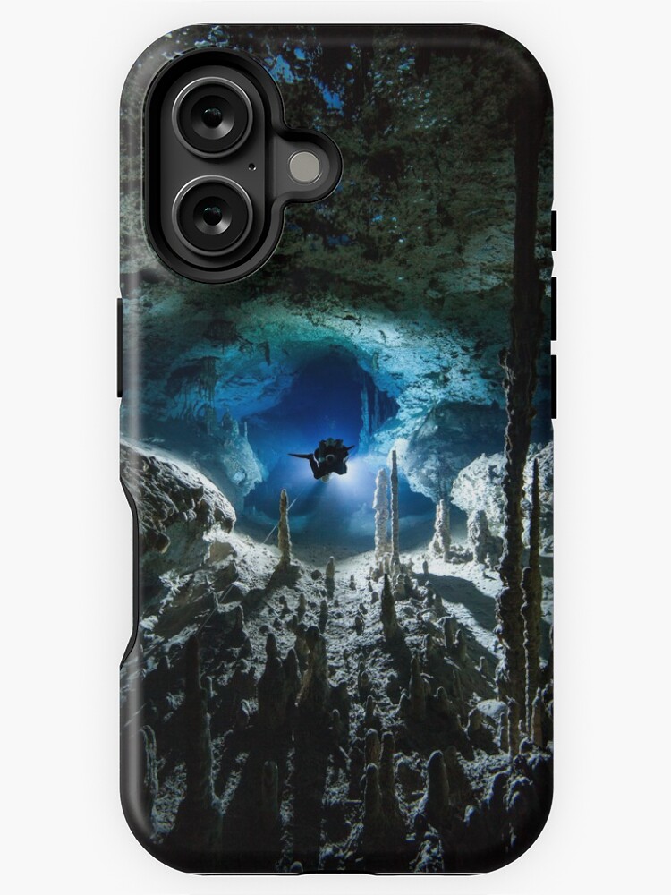 Thumbnail 1 of 4, iPhone Case, Cave diving designed and sold by AlisonPerkins.