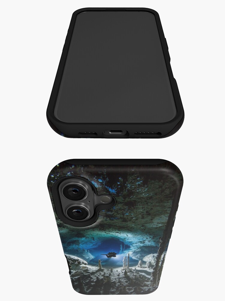 Thumbnail 3 of 4, iPhone Case, Cave diving designed and sold by AlisonPerkins.