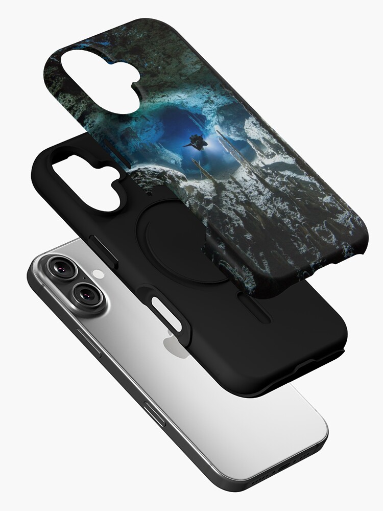 Thumbnail 2 of 4, iPhone Case, Cave diving designed and sold by AlisonPerkins.