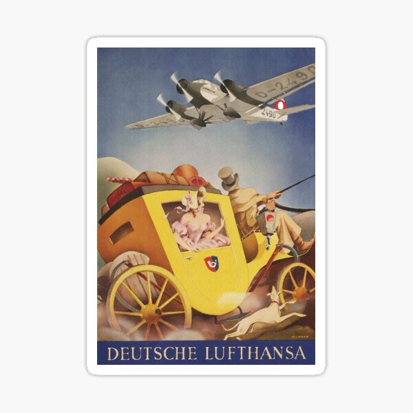 Lufthansa Time Warp.. Tempus Fugit.. Time Flies Sticker