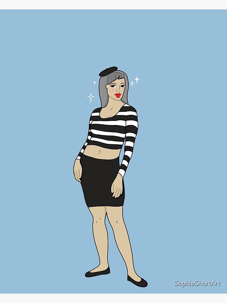 Mimi The Mime Poster For Sale By Sophieshortart Redbubble 8058