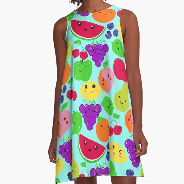 KAWAII Fruit Cartoons A-Line Dress