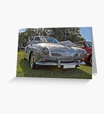 Silber Karmann Ghia beim Volksfest 2014 Grußkarte