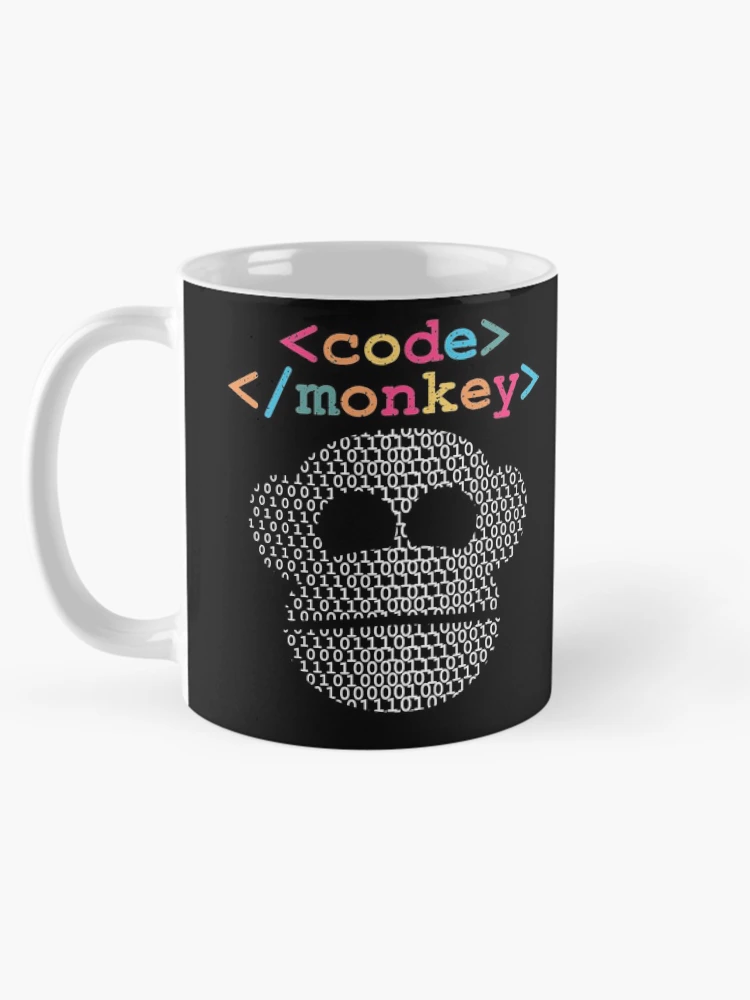 Thumbnail 5 of 6, Coffee Mug, Code Monkey - Developer Syntax designed and sold by d247.