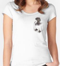 Pocket Protector - Male Raptor Women's Fitted Scoop T-Shirt