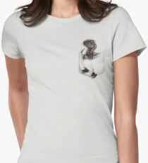 Pocket Protector - Male Raptor Women's Fitted T-Shirt