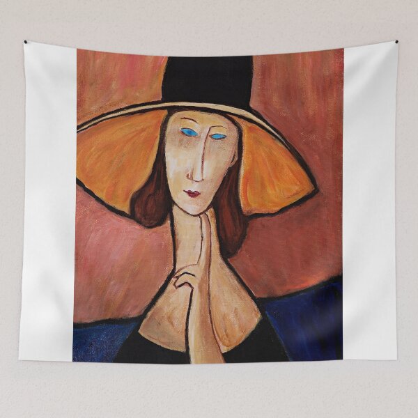 Item preview, Portrait of a woman with hat - Homage to Modigliani designed and sold by artbydanielle.