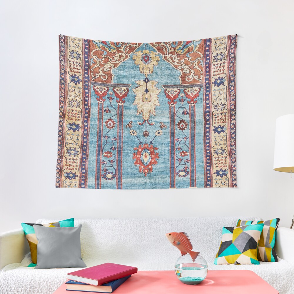 Disover Antique Persian Silk Rug Print Tapestry