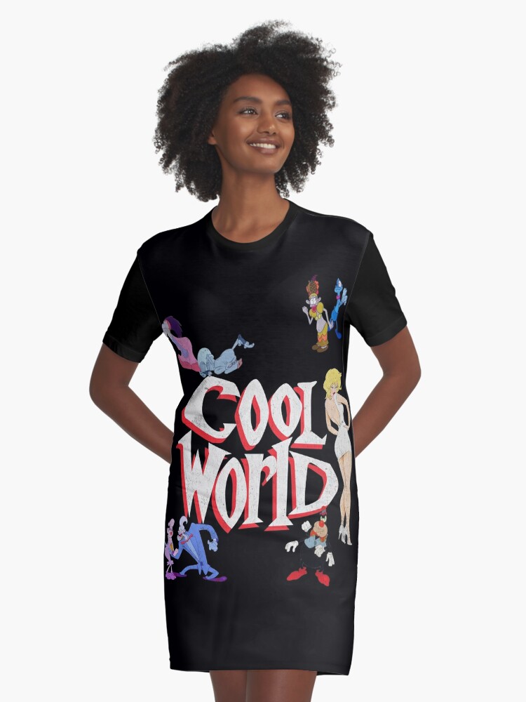 Cool World Distressed Logo Graphic T Shirt Dress