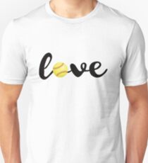 Love Softball T Shirt Sports Fans Softball Players Gift Tee Unisex T-Shirt