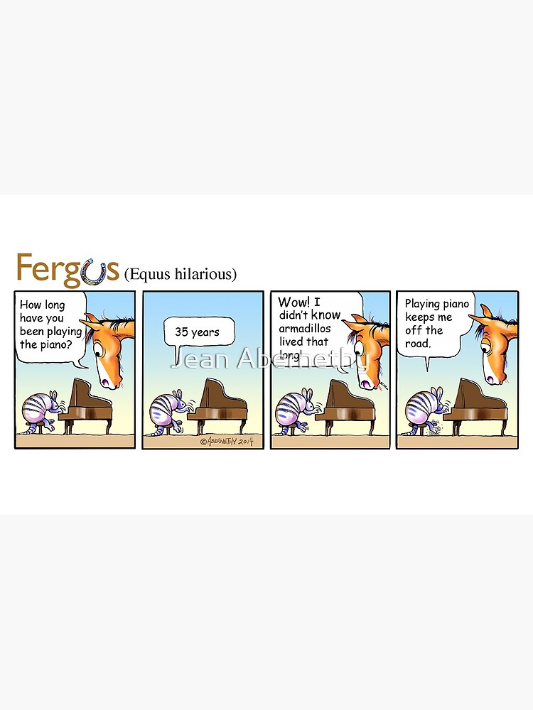 Fergus the Horse: "Armadillo" Comic Strip by JeanAbernethy