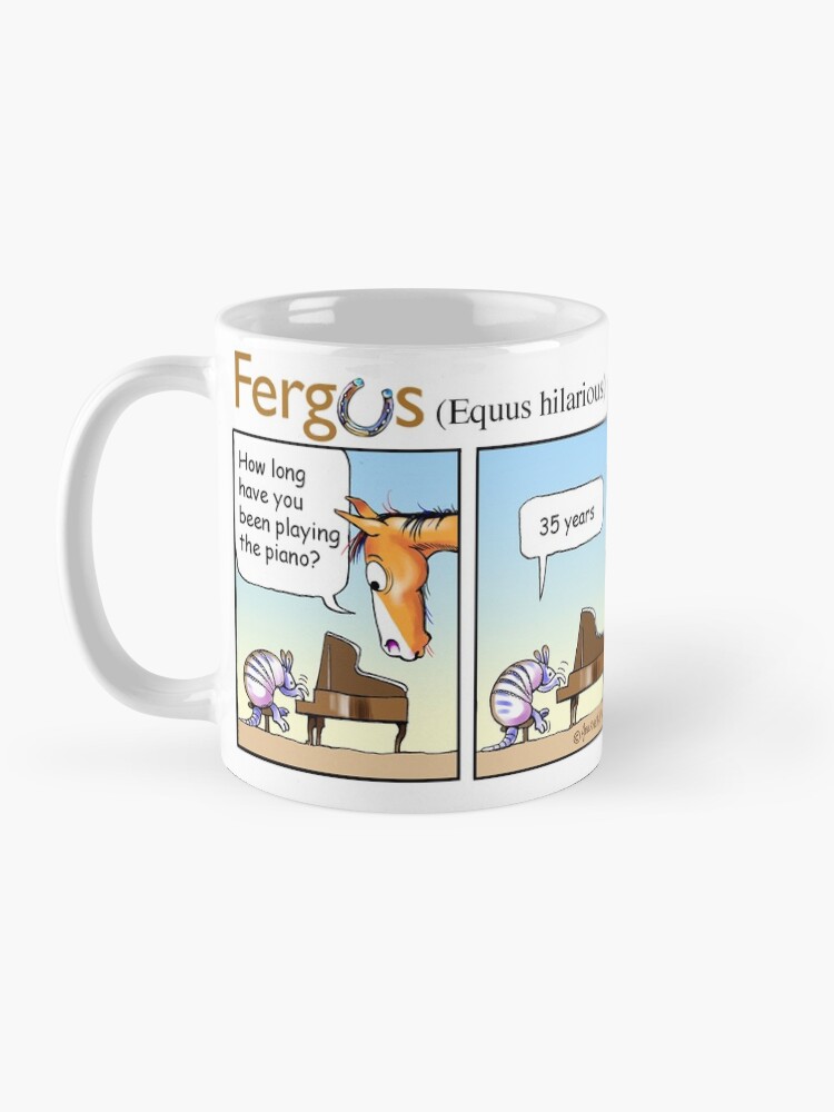 Alternate view of Fergus the Horse: "Armadillo" Comic Strip Coffee Mug