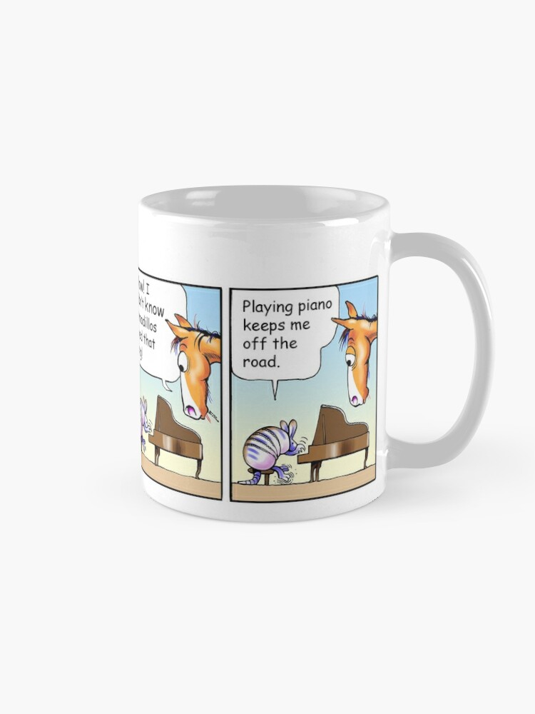 Thumbnail 5 of 6, Coffee Mug, Fergus the Horse: "Armadillo" Comic Strip designed and sold by Jean Abernethy.