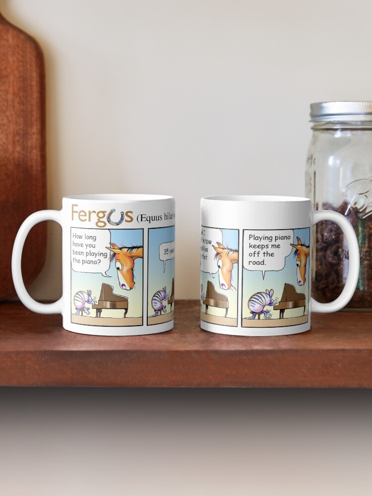 Alternate view of Fergus the Horse: "Armadillo" Comic Strip Coffee Mug