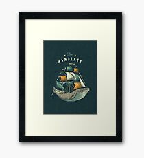 Whale | Petrol Grey Framed Print