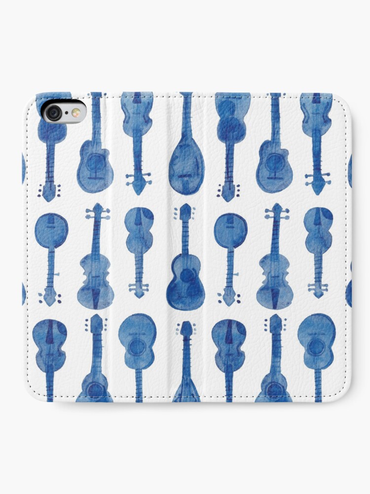 Alternate view of mama don't allow no music - in blue iPhone Wallet