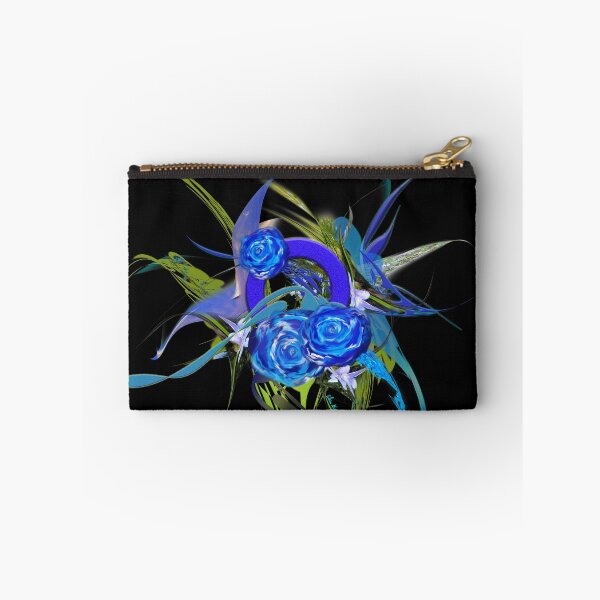 Item preview, Blue flower black by mjvision Mia Niemi designed and sold by mjvisiondesign.