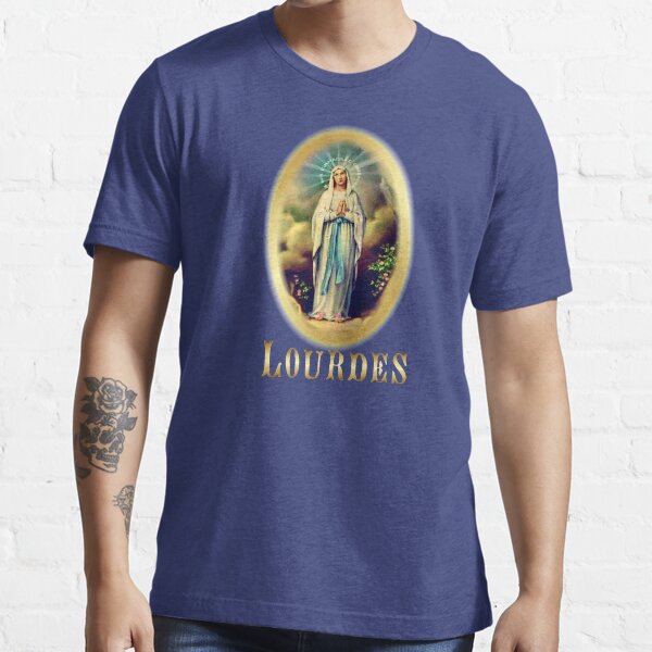 Our Lady of Lourdes Virgin Mary France St Bernadette France Catholic Essential T-Shirt