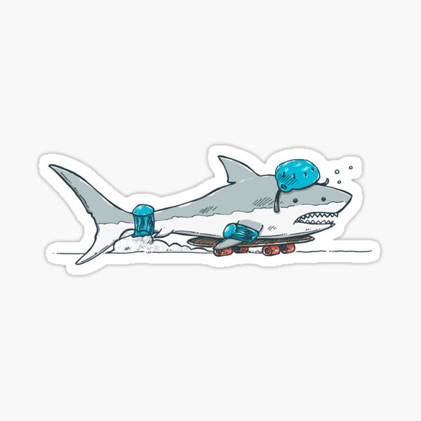 The Shark Skater Sticker