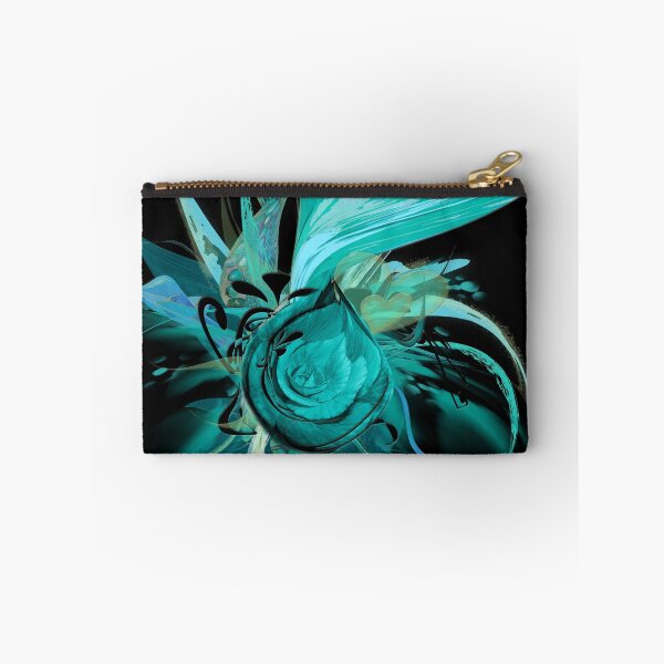 Item preview, Turquoise flower black by mjvision Mia Niemi designed and sold by mjvisiondesign.