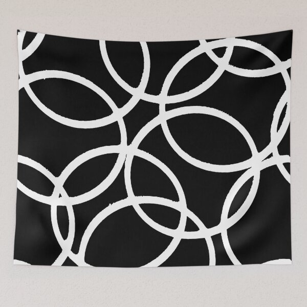 Item preview, Interlocking White Circles Artistic Design designed and sold by taiche.