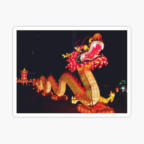 Chinese Lantern Dragon Sticker