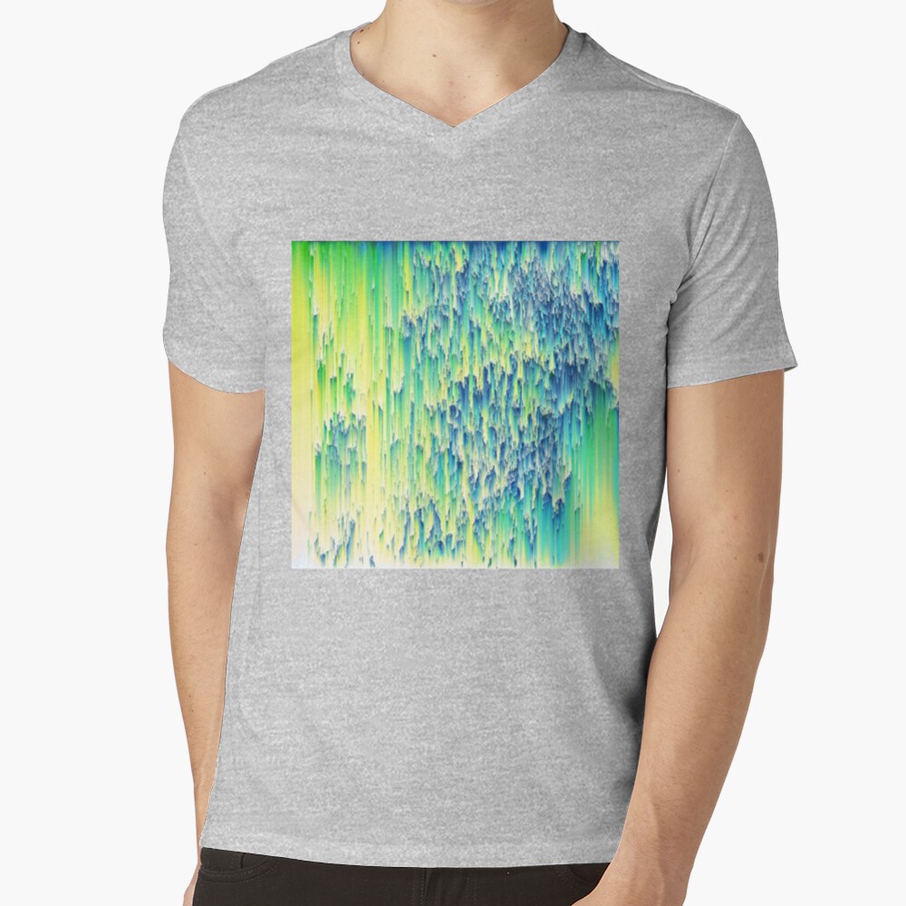 Pixel sort abstraction V-Neck T-Shirt