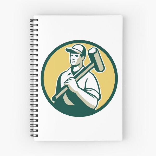 Item preview, Demolition Worker Sledgehammer Circle Retro designed and sold by patrimonio.