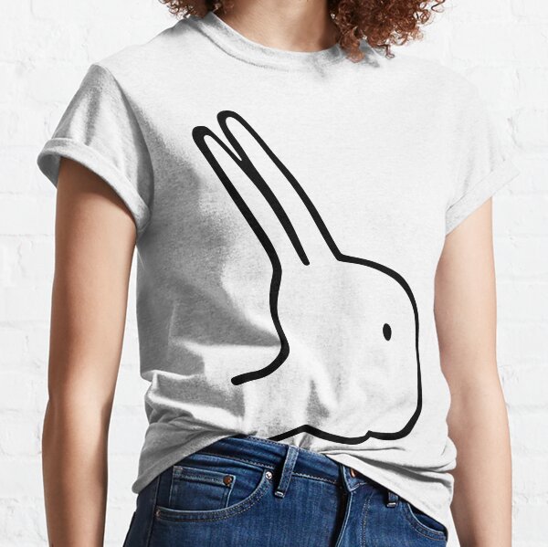 Vista previa del artículo con la obra «Pato-Conejo», diseñado y vendido por wearphilosophy.