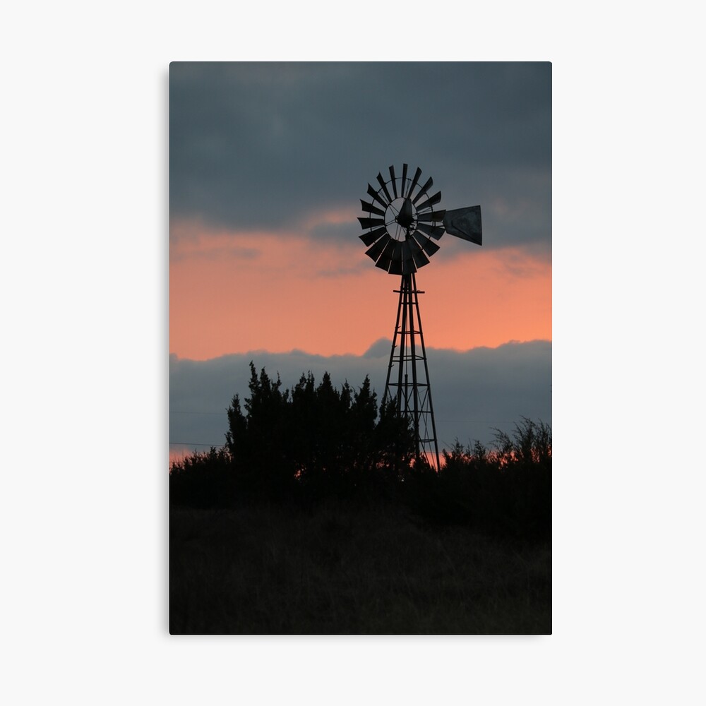 Drawstring Backpack Windmill Sunset Rucksack