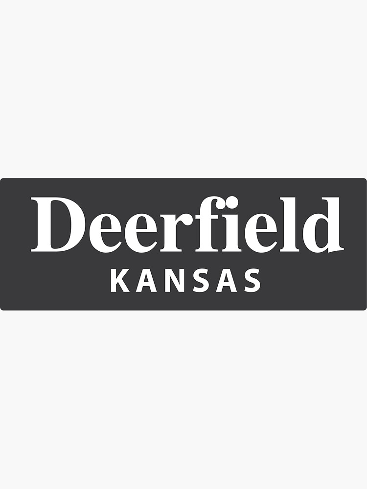 "Deerfield, Kansas" Sticker for Sale by EveryCityxD2 Redbubble