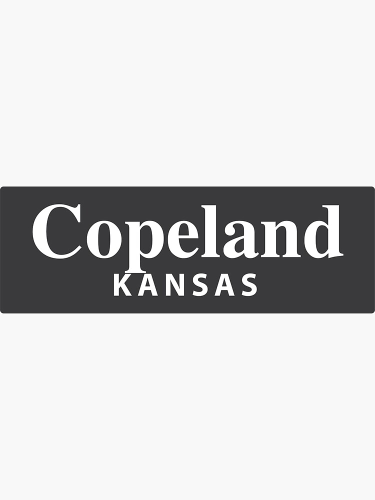 "Copeland, Kansas" Sticker by EveryCityxD2 Redbubble