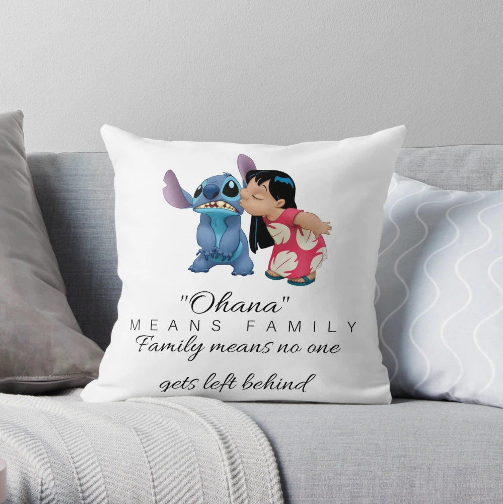 Pastele Disney Stitch Ohana Means Family Custom Pillow Case