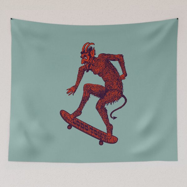 Item preview, SATAN RIDES WITH US by Lobo Tomy skateboards designed and sold by boozecruisecrew.