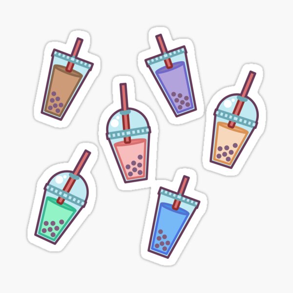 Boba Stickers 105PCS Kawaii Bubble Tea Stickers,Drink Stickers