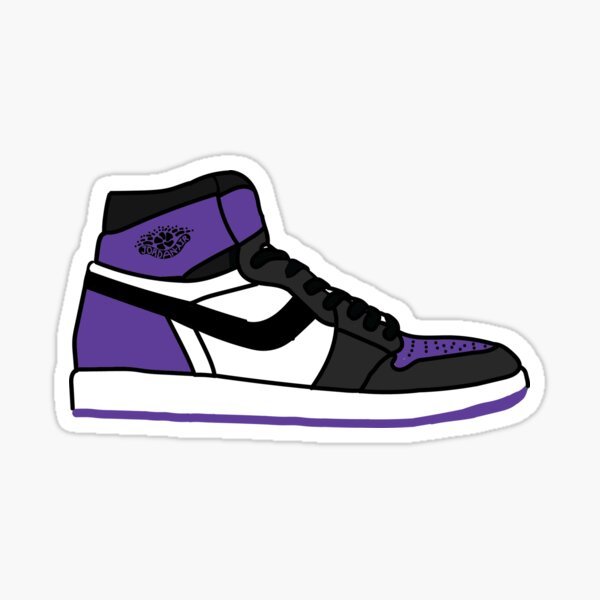 Court Purple Sneaks Sticker