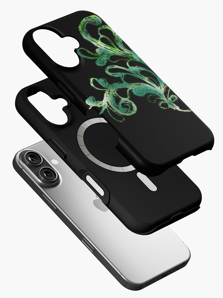 Thumbnail 2 of 4, iPhone Case, Elegance - Moonlit Jade designed and sold by efgracearts.